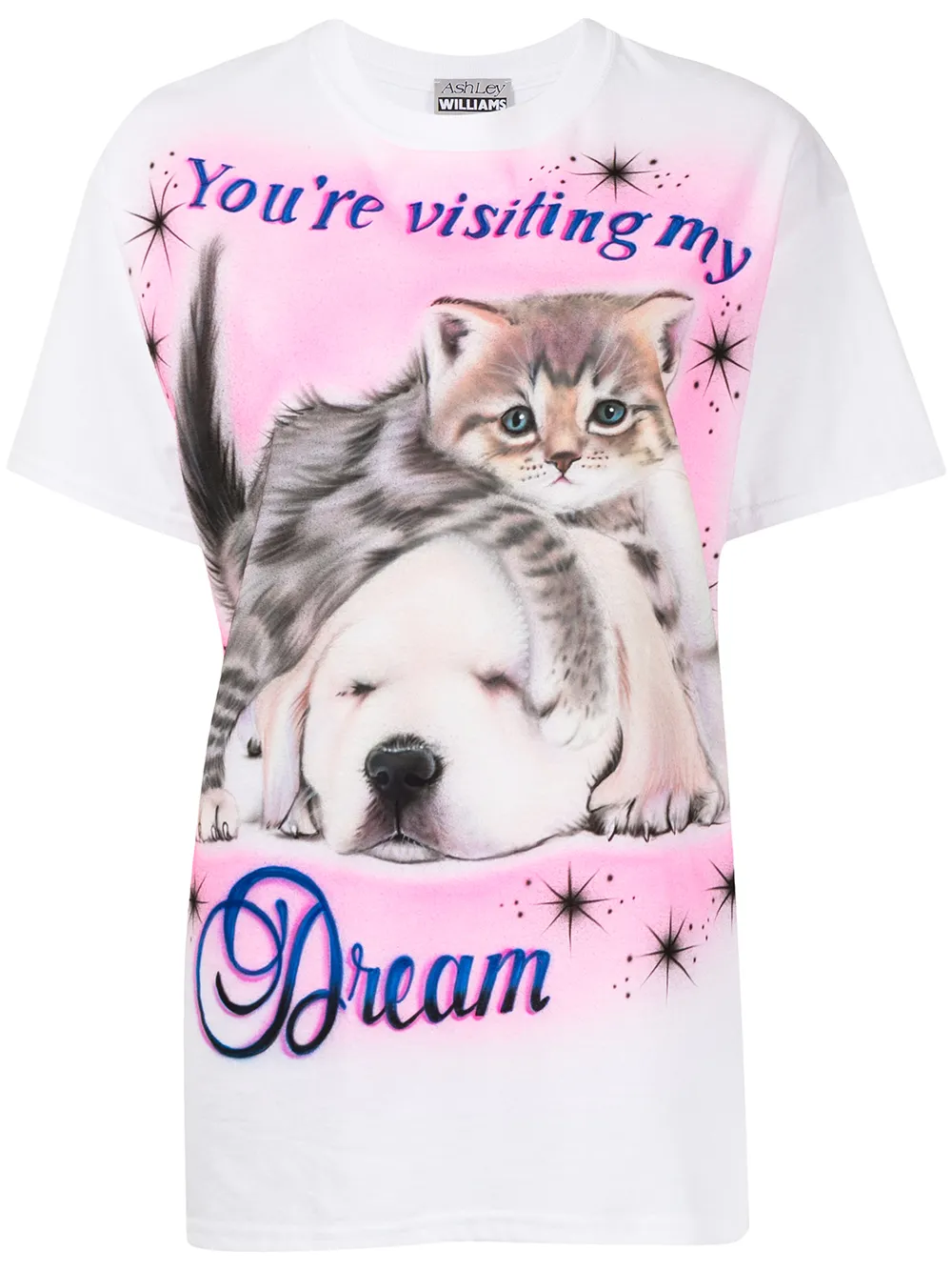 Ashley Williams Airbrush kitten-print T-shirt - Farfetch