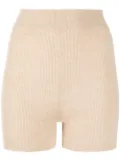 Cashmere In Love Alexa ribbed-knit biker shorts - White