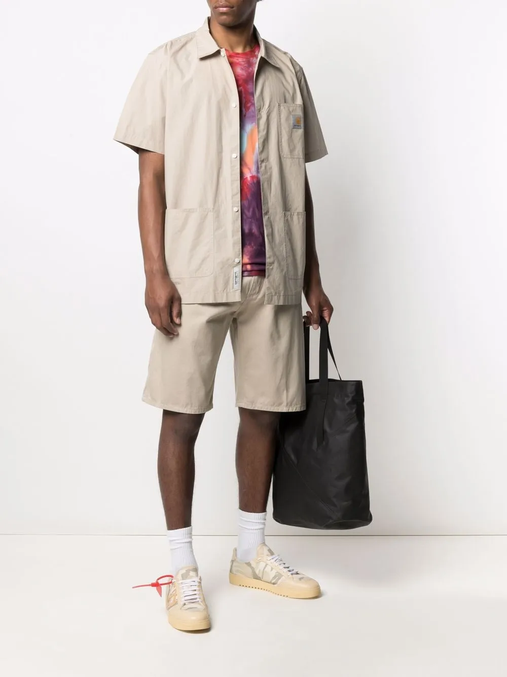 фото Carhartt wip рубашка с нашивкой-логотипом