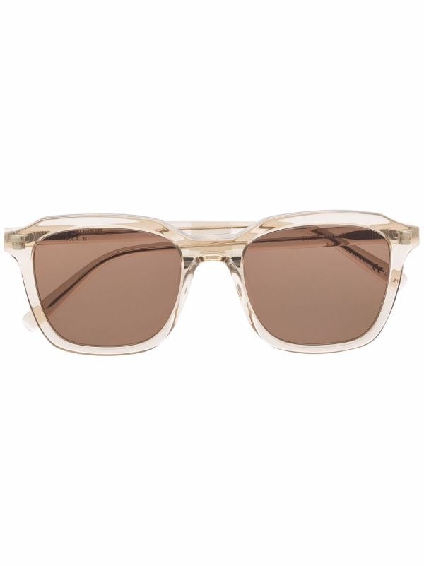 Saint Laurent Eyewear square-frame Transparent Sunglasses - Farfetch