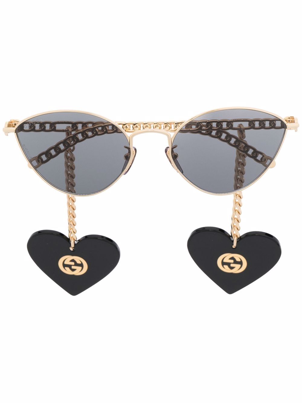 фото Gucci eyewear солнцезащитные очки в оправе 'кошачий глаз' с логотипом gg