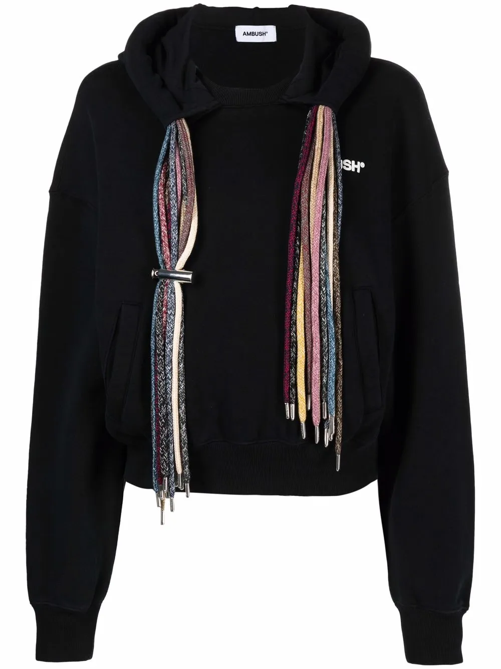 Ambush Multi-drawstring Logo Hoodie In Black