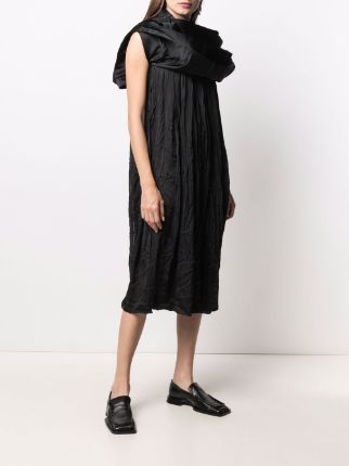 drape-design sleeveless dress展示图