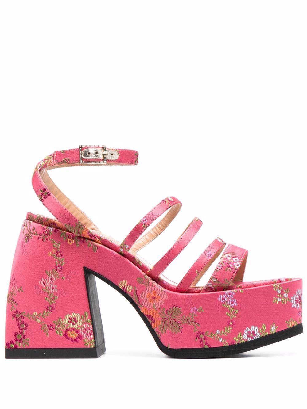 Shop Nodaleto floral-print platform sandals with Express Delivery ...