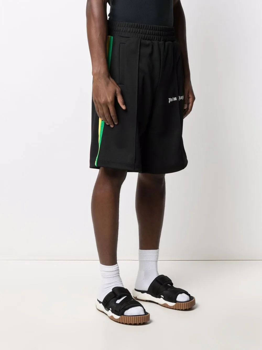 Palm Angels Trainingsshorts met logoprint Zwart