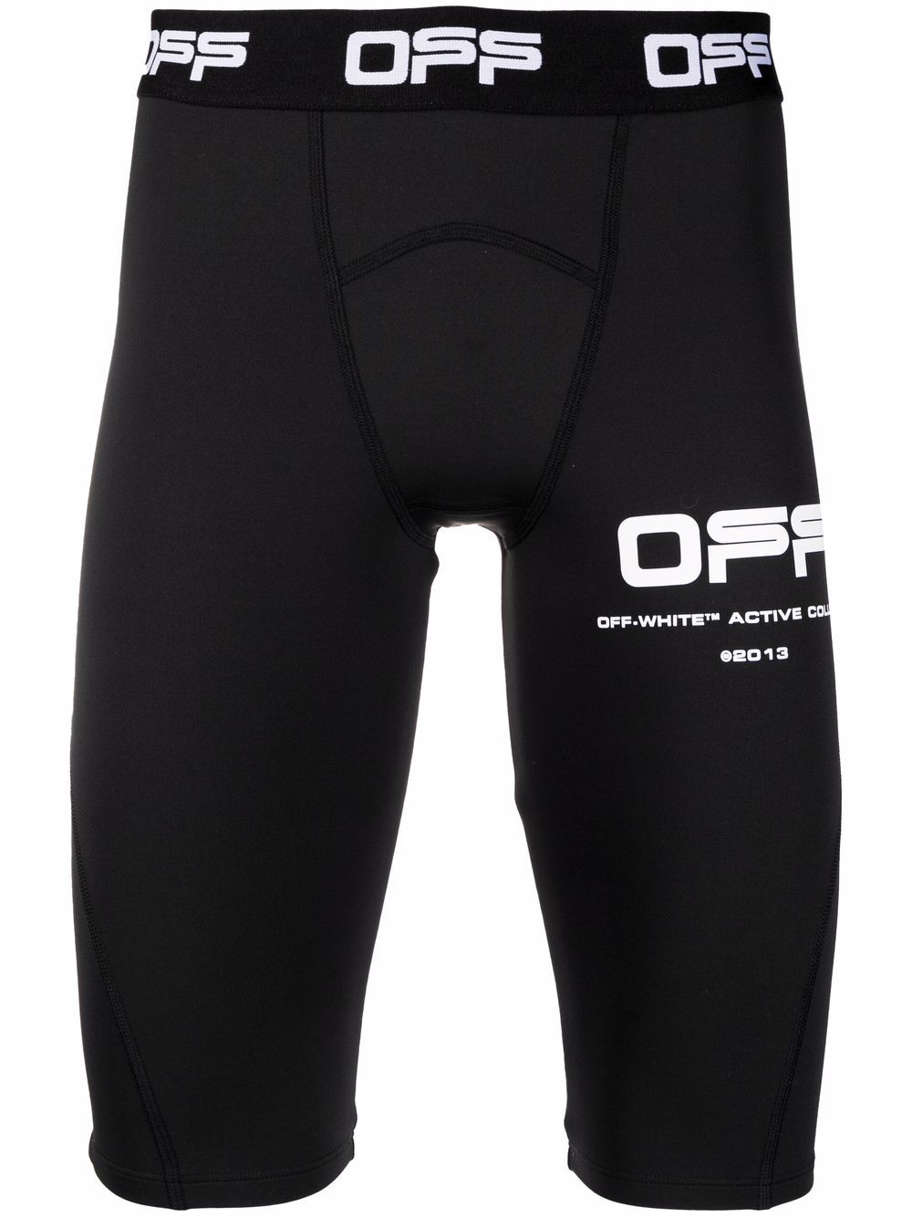 Off-white Logo-print Cycling Shorts In Black
