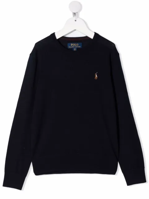 POLO RALPH LAUREN KIDS Pony logo embroidered jumper