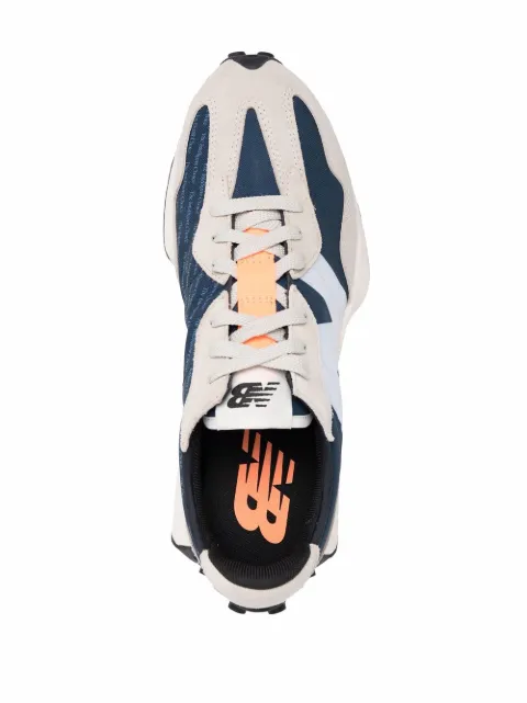 Shop blue \u0026 neutral New Balance N-logo panelled sneakers with Express  Delivery - Farfetch