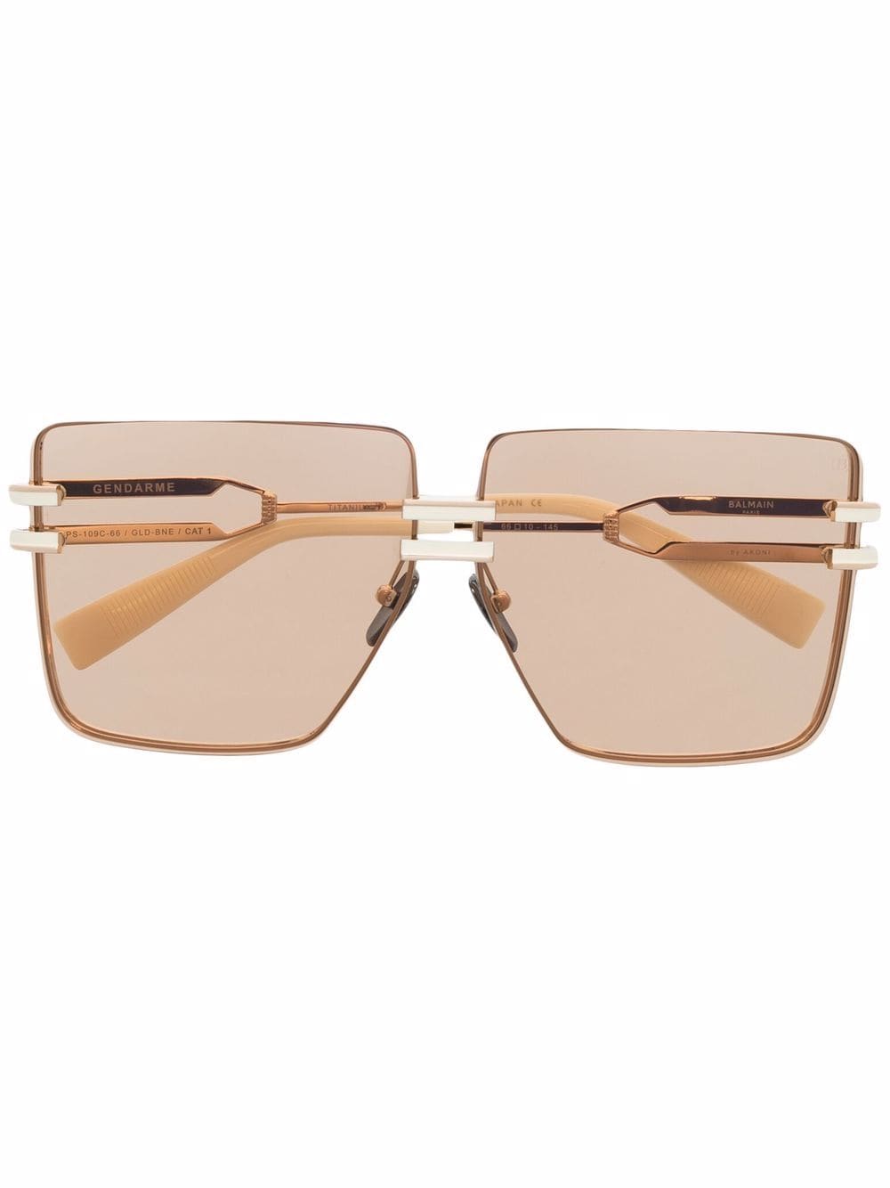 Balmain Eyewear Square-frame Sunglasses In Gold