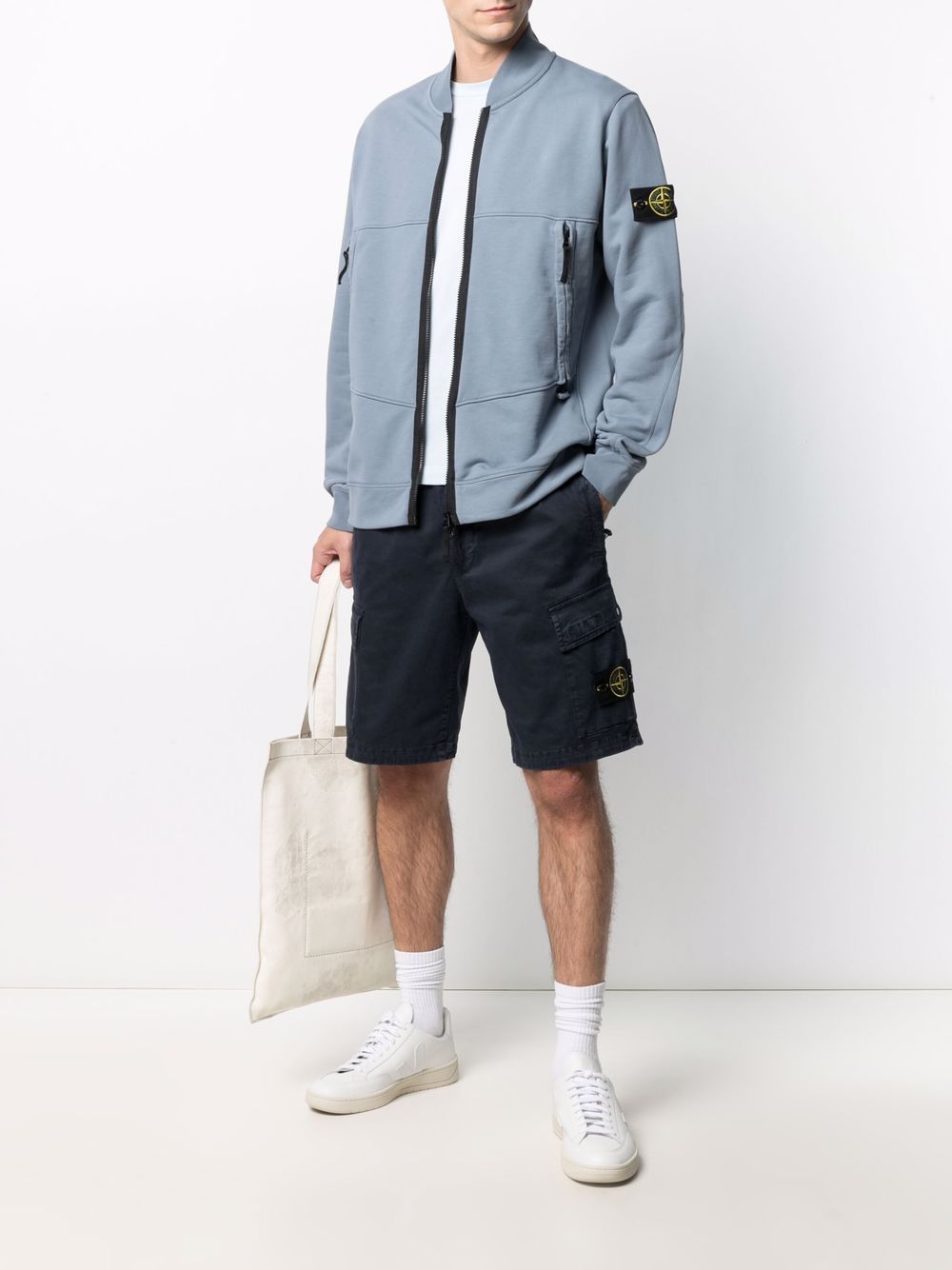 фото Stone island футболка с вышитым логотипом