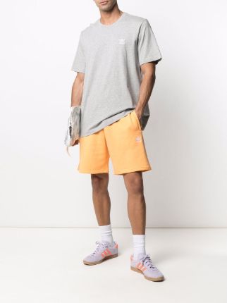 embroidered-logo cotton track shorts展示图