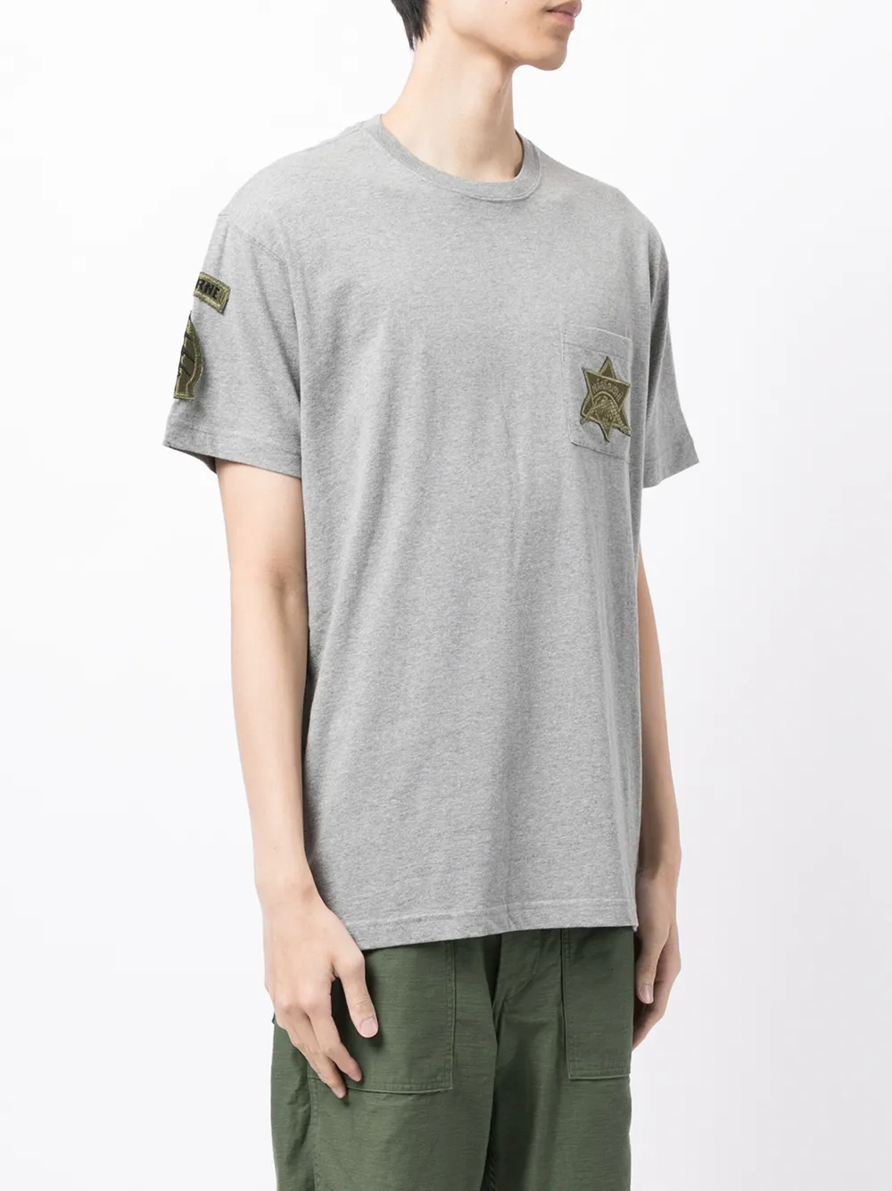 фото Maharishi футболка из органического хлопка с нашивками