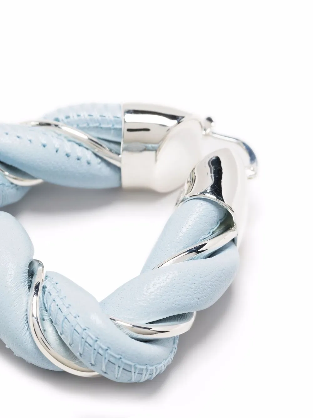 фото Bottega veneta витые серебряные серьги-кольца