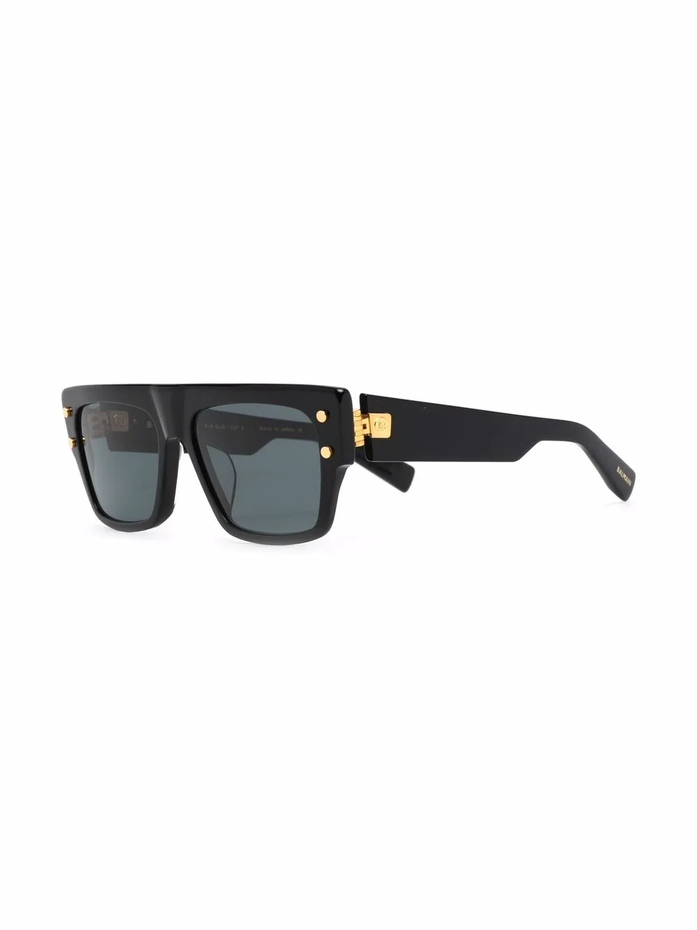 Balmain Eyewear Zonnebril met vierkant montuur - Zwart