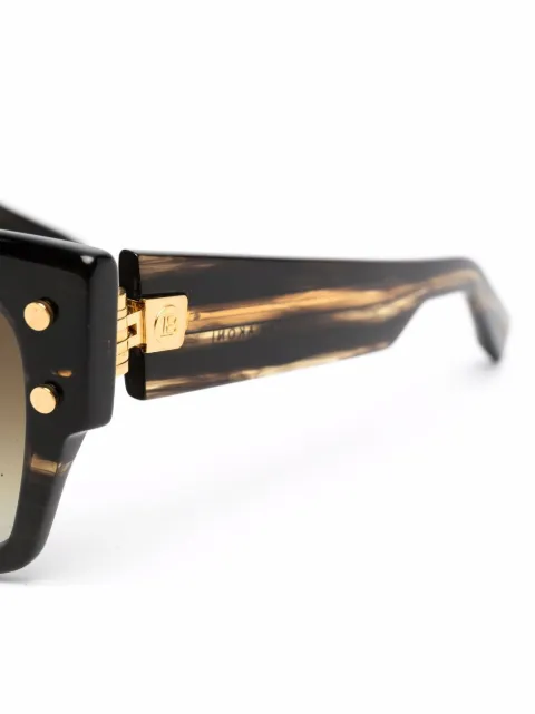Balmain Eyewear tortoiseshell-effect square-frame sunglasses BPS116B - 2