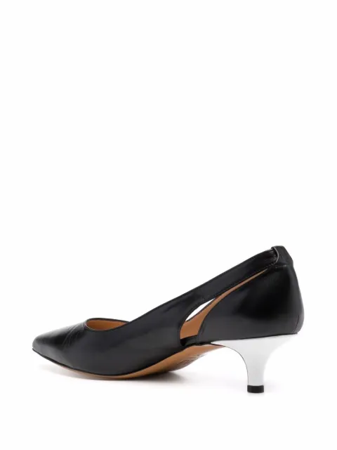 Tila March black & white Trinity contrast heel pumps for women ...