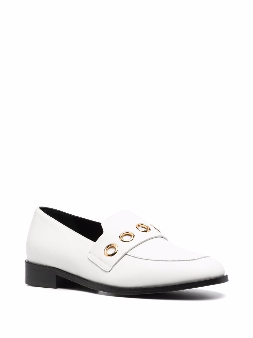 Tila March Oxford eyelet-embellished Leather Loafers - Farfetch