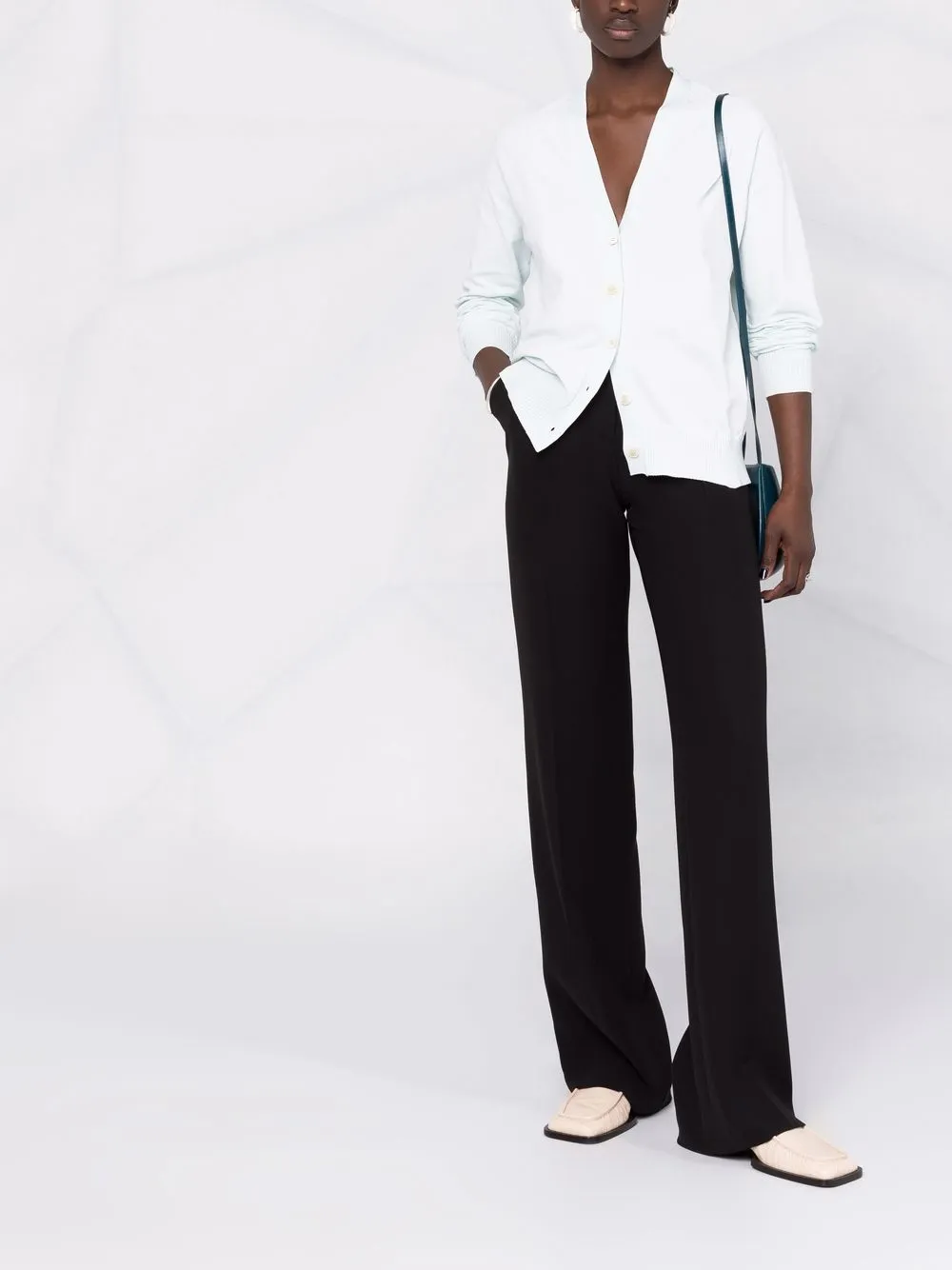 Jil Sander Vest met V-hals - Groen