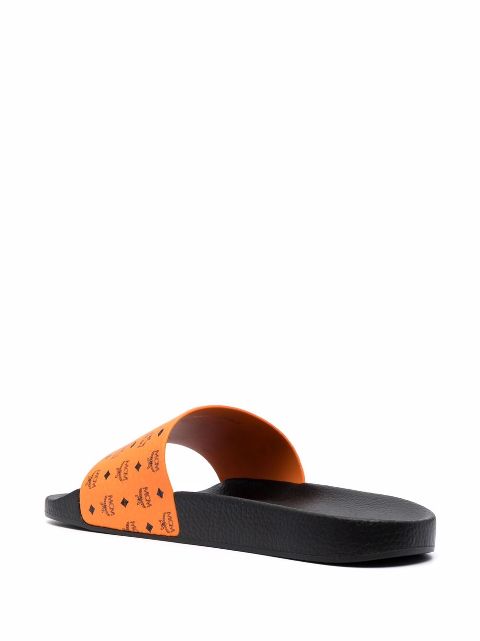 men's monogram print rubber slides