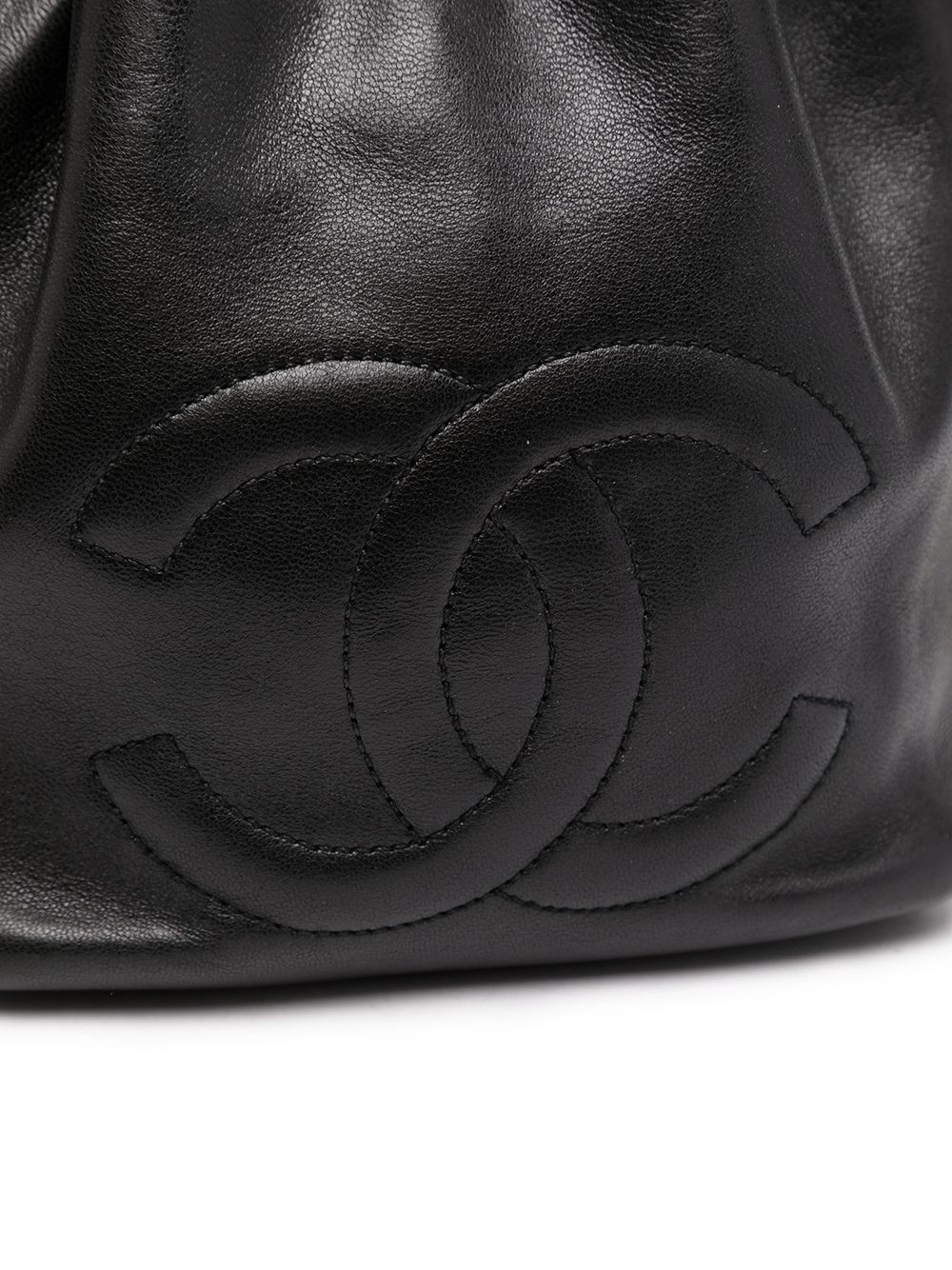 CHANEL Pre-Owned 1992 Mini CC Drawstring Bucket Bag - Farfetch