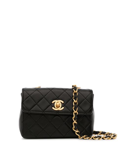 HOT SALE CHANEL 1990s mini diamond-quilted crossbody bag Women