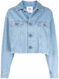 Opening Ceremony logo-print cropped denim jacket - Blue