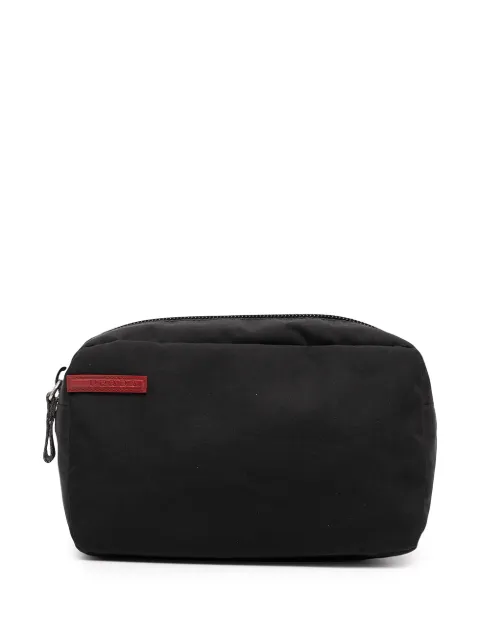 Prada Sport logo patch zip make up bag