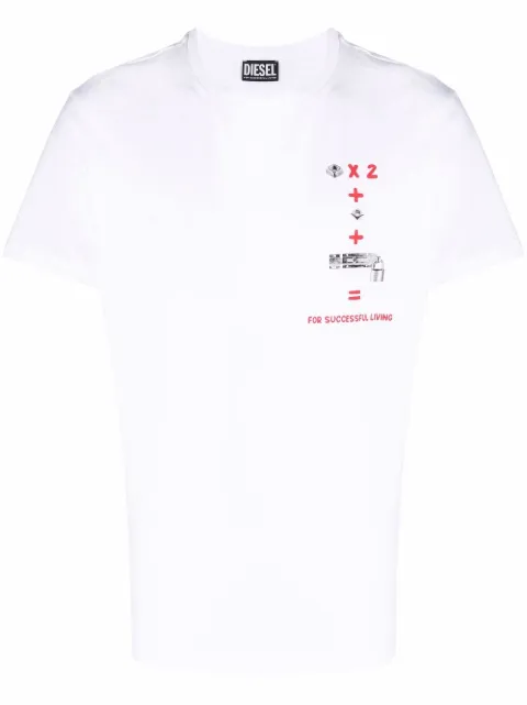Diesel equation-print green-label T-shirt