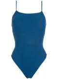 Amir Slama straight neck swimsuit - Blue