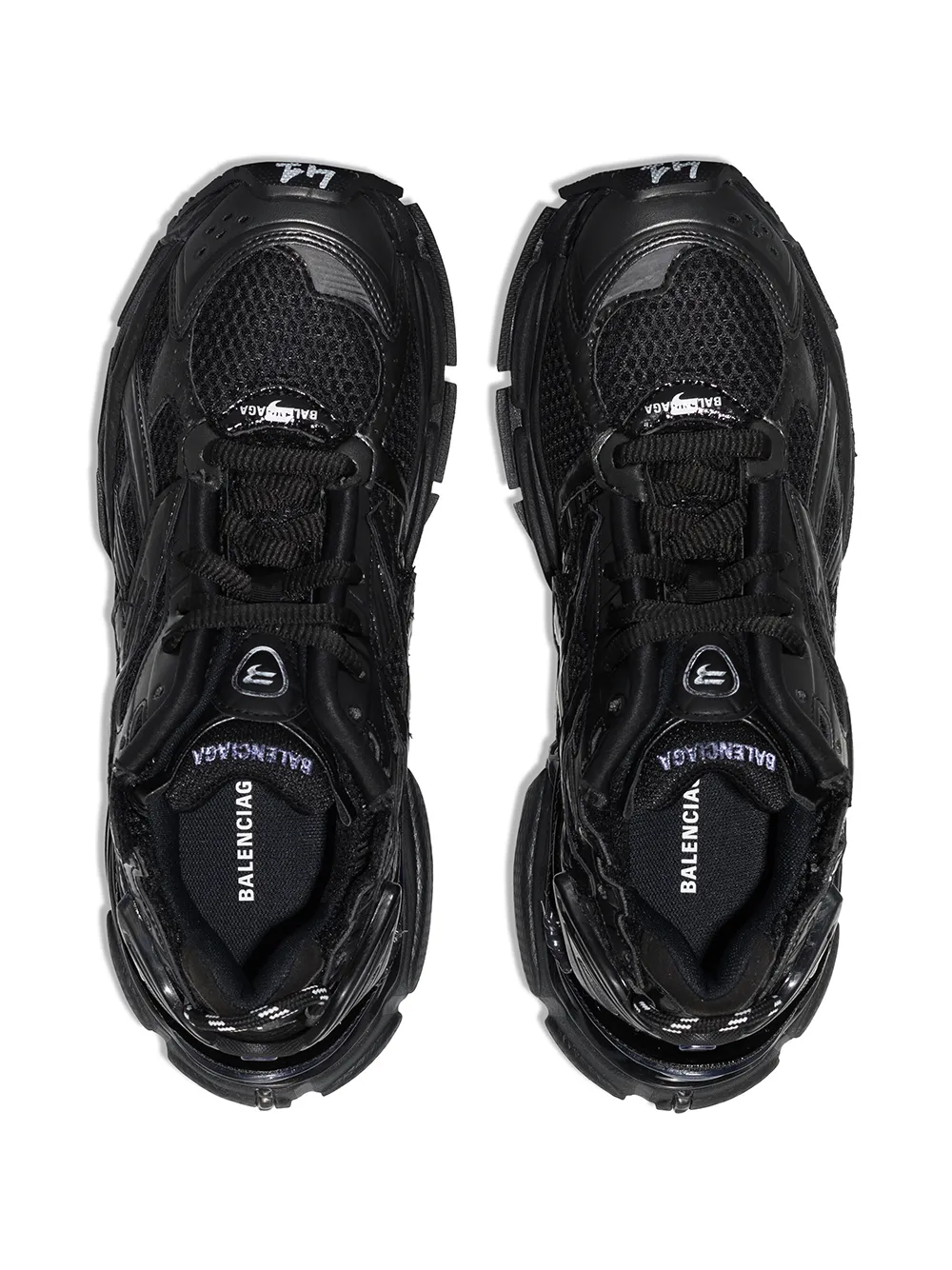 Balenciaga Monocolor Runner Sneakers In Black ModeSens