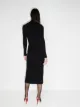 Dolce & Gabbana logo plaque long-sleeve midi dress