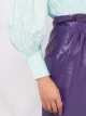 GANNI puff-sleeves ruched blouse