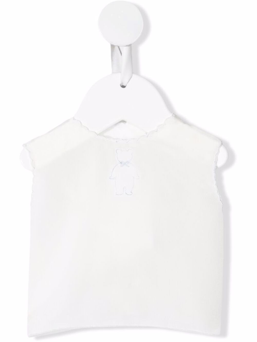 

Little Bear top bordado sin mangas - Blanco