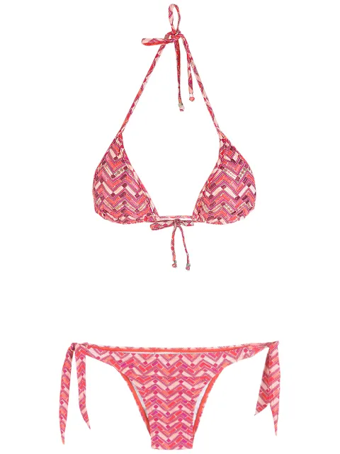 Amir Slama bikini con motivo chevron
