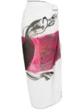 Amir Slama printed beach skirt - White