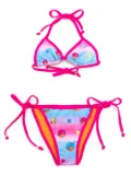 Amir Slama printed AMIR SLAMA + CHOCOLIX bikini set - Pink
