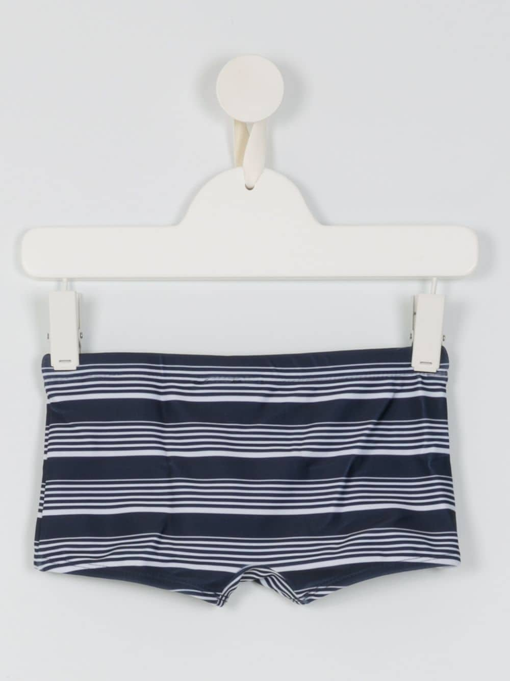 Shop Amir Slama Striped Swim Trunks In Blue