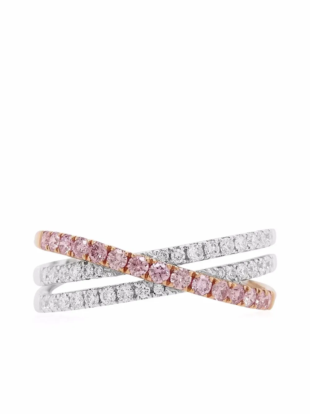 Hyt Jewelry 18kt Gold Argyle Pink Diamond Engagement Ring In Silver