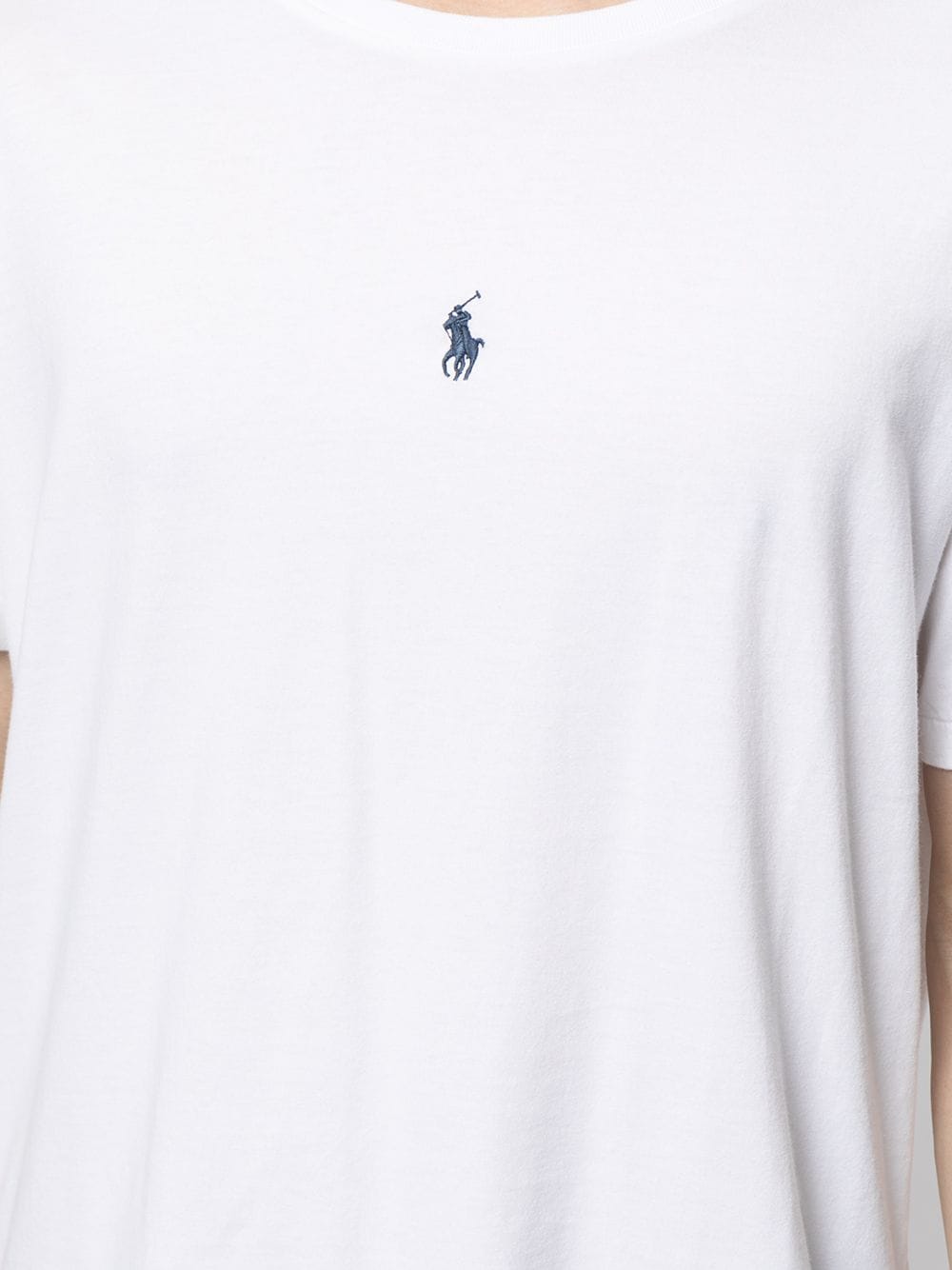 Shop Polo Ralph Lauren Logo-embroidered Cotton T-shirt In White