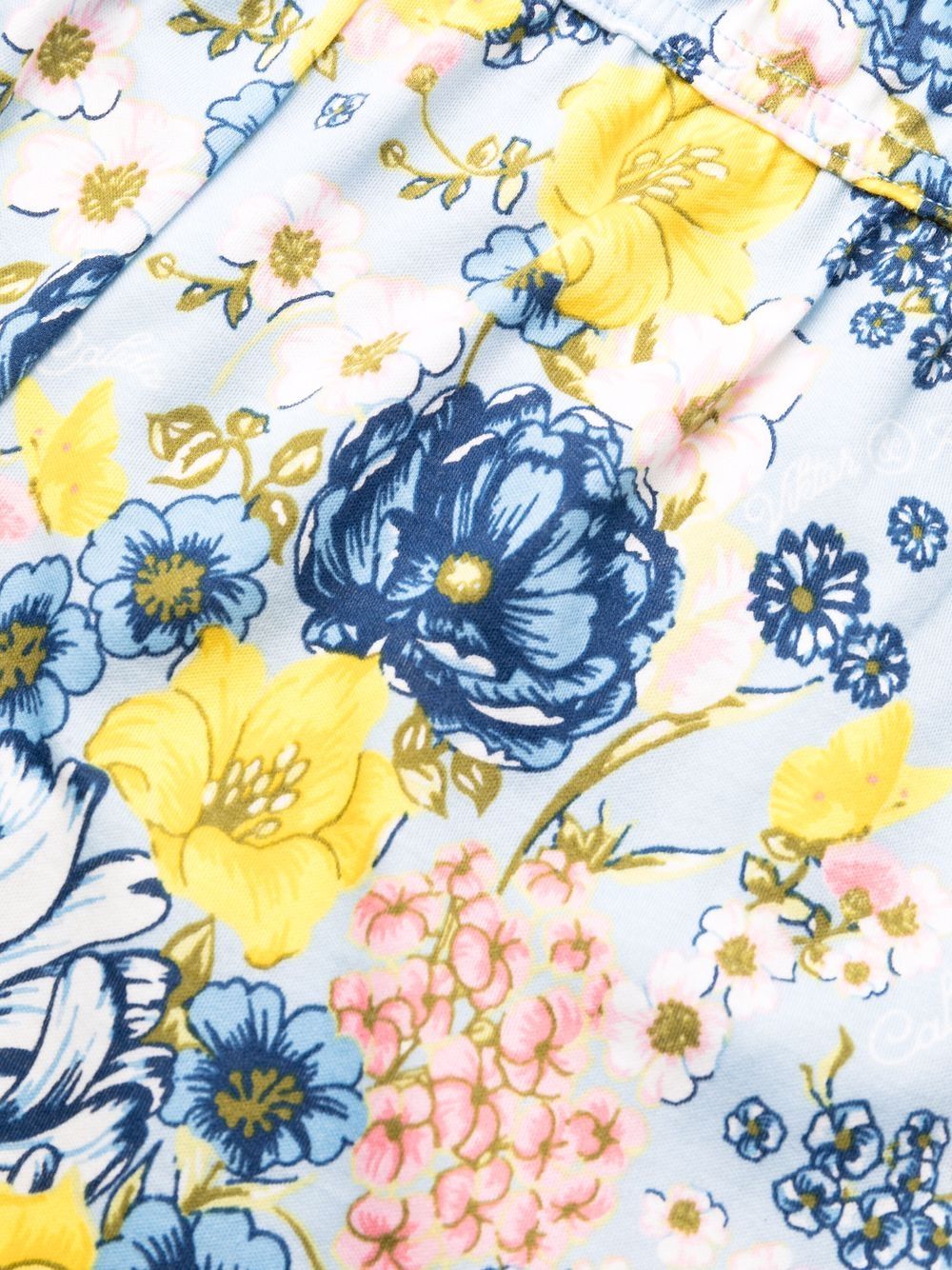 Shop Viktor & Rolf Floral-print Lounge Shorts In Blue