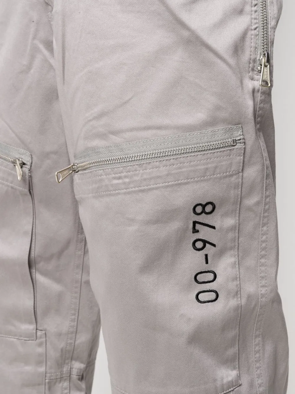 Diesel Jumpsuit met opgestikte zak en groen label Grijs