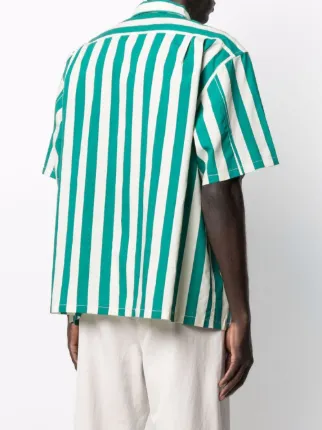 vertical-stripe short-sleeve shirt展示图