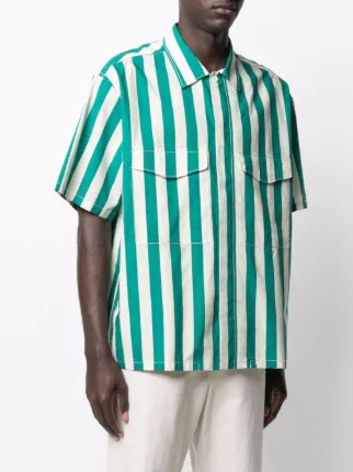 vertical-stripe short-sleeve shirt展示图