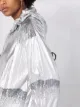 Pinko sequin-embellished hooded jacket