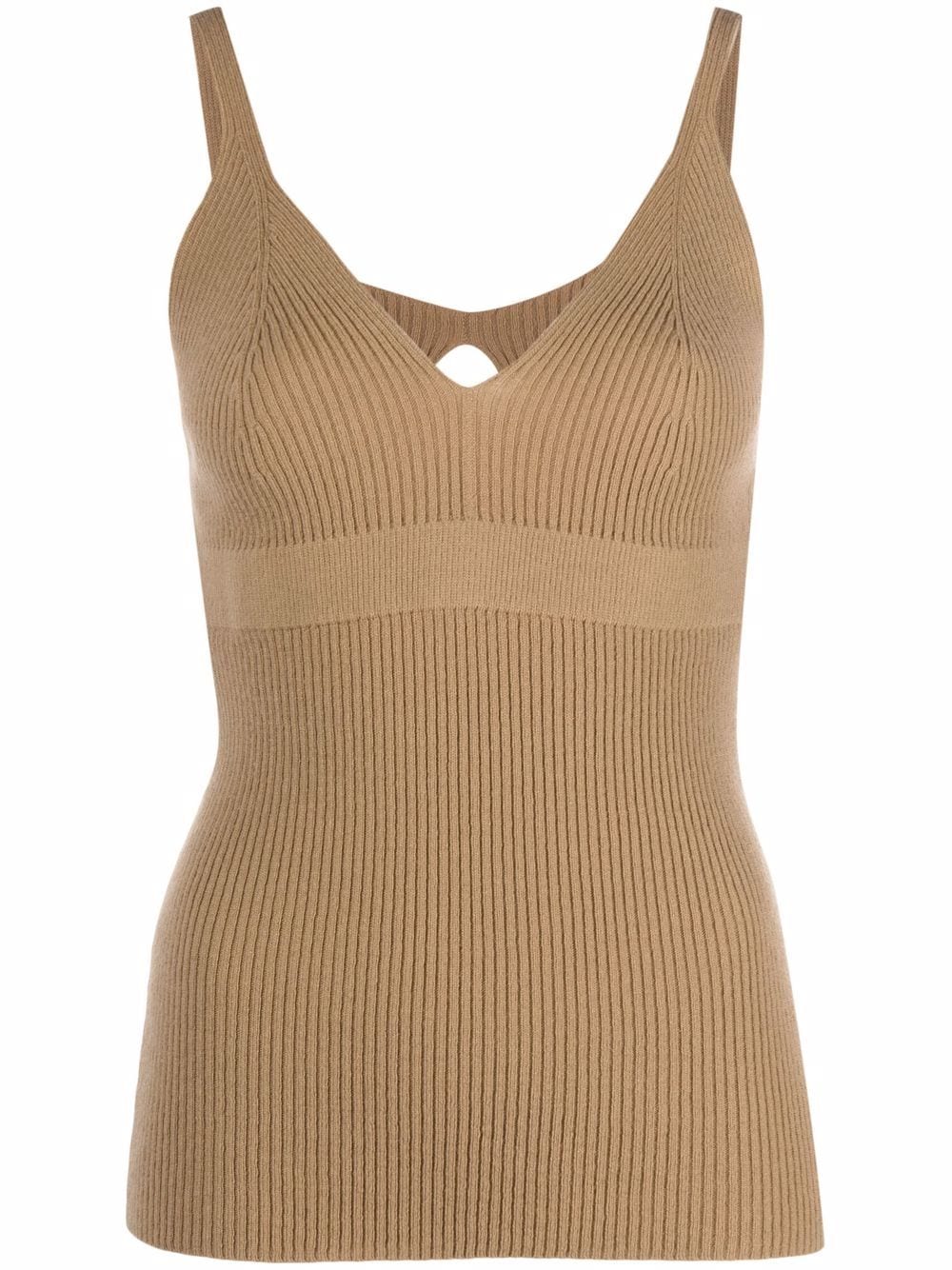 AMI AMALIA ribbedknit vest top Smart Closet