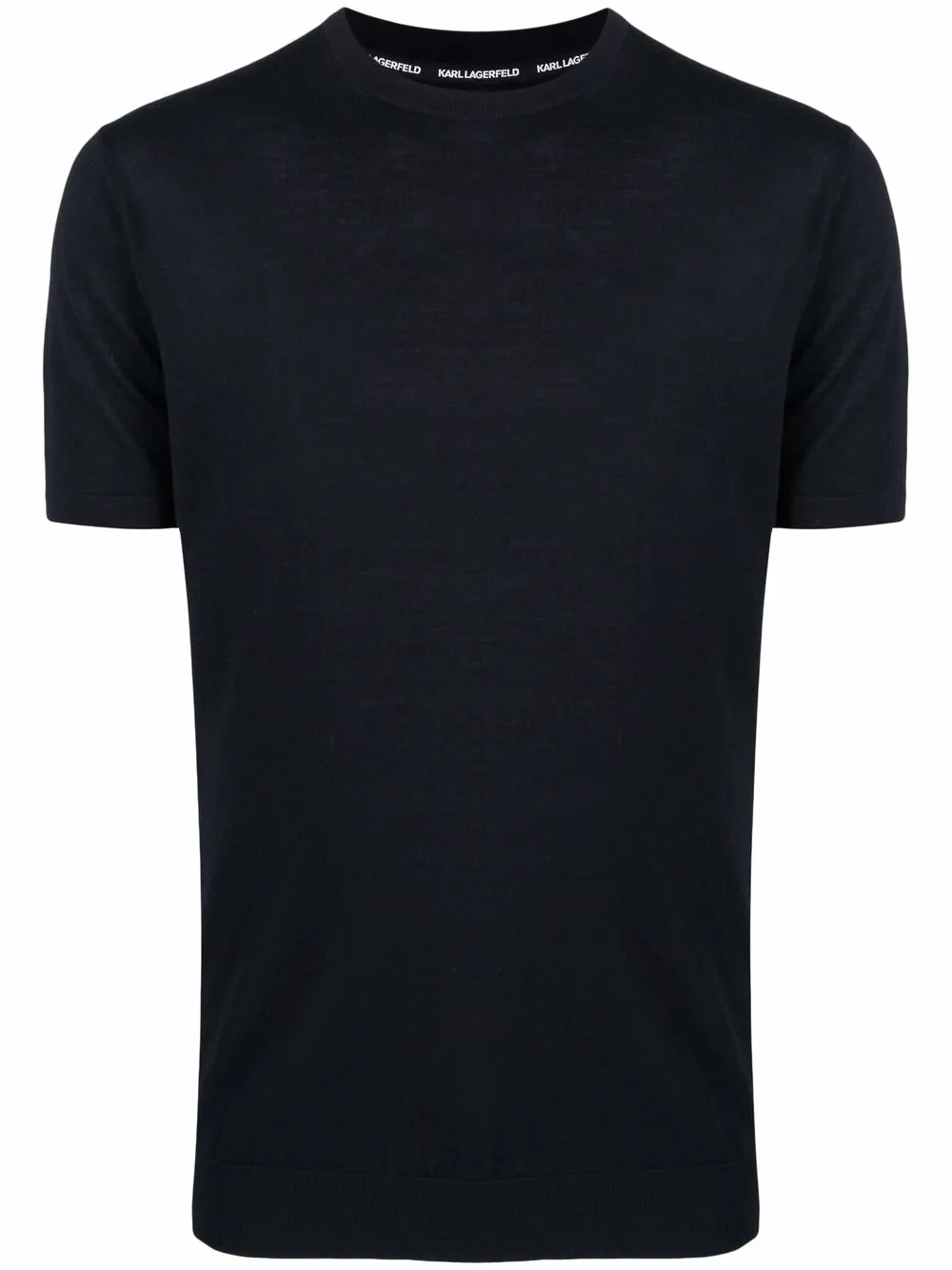 Karl Lagerfeld Logo-patch T-shirt In Blue