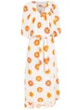 Amir Slama printed oversized dress - White