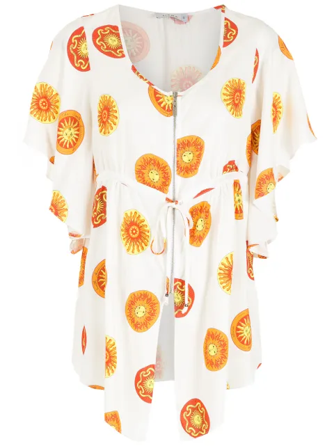 Amir Slama tie-fastening printed blouse