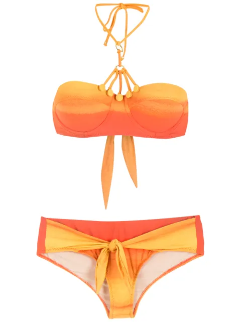 Amir Slama tie-fastening printed bikini set