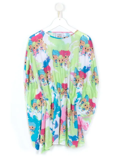 Amir Slama print AMIR SLAMA + CHOCOLIX beach dress
